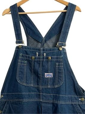Vintage Big Smith Denim Overalls Dark Wash Carpenter Workwear Size 42